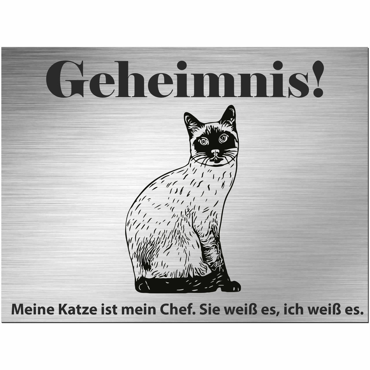 Thailändische Katze  - Schild bedruckt - Spruch - Deko Geschenkidee