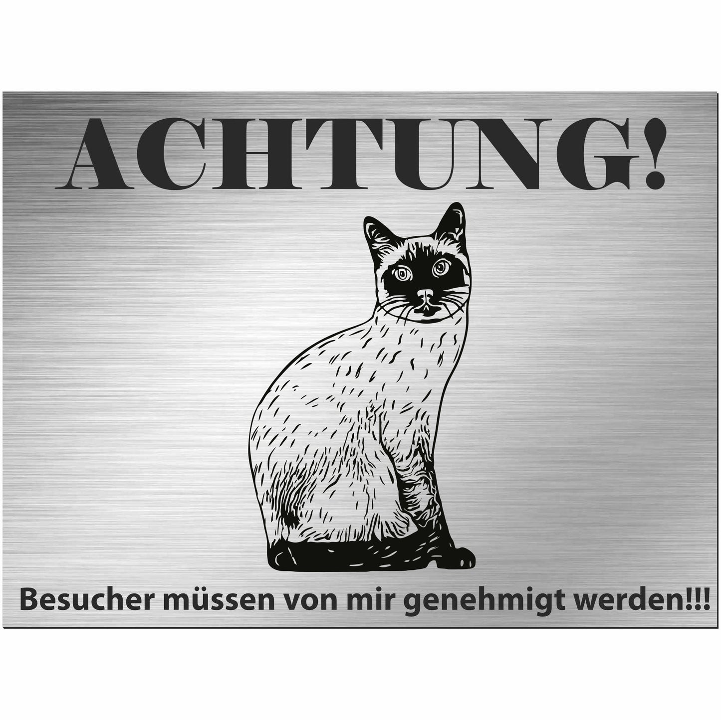 Thailändische Katze  - Schild bedruckt - Spruch - Deko Geschenkidee
