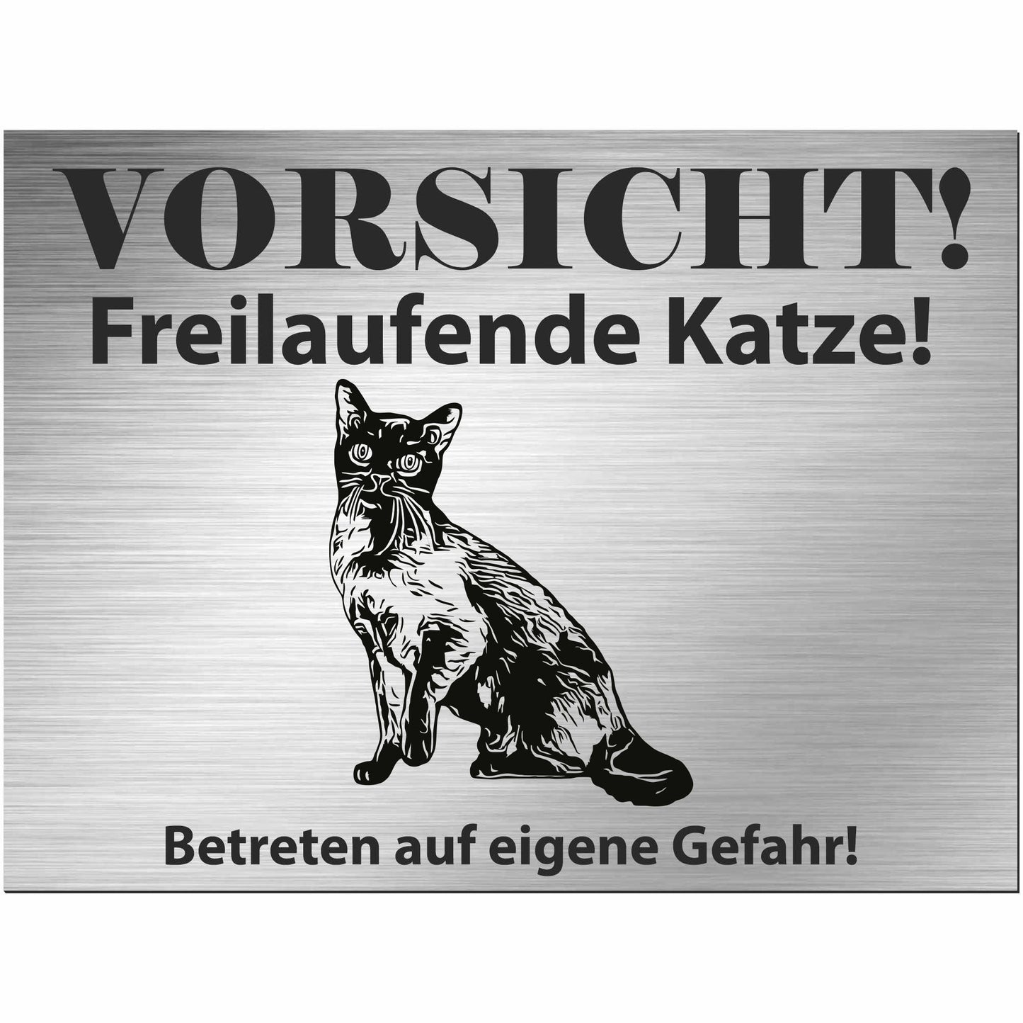 Tonkanesische Katze  - Schild bedruckt - Spruch - Deko Geschenkidee