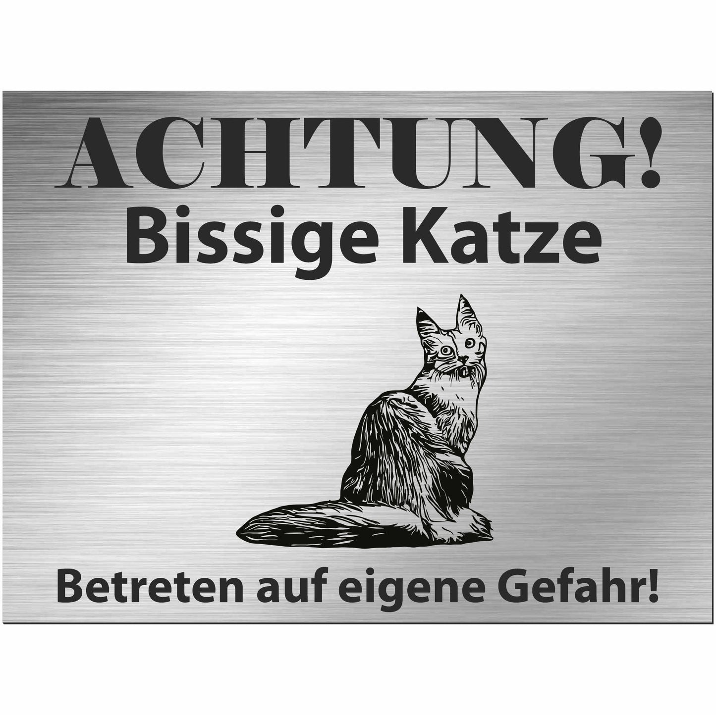 Türkische Angora Katze  - Schild bedruckt - Spruch - Deko Geschenkidee