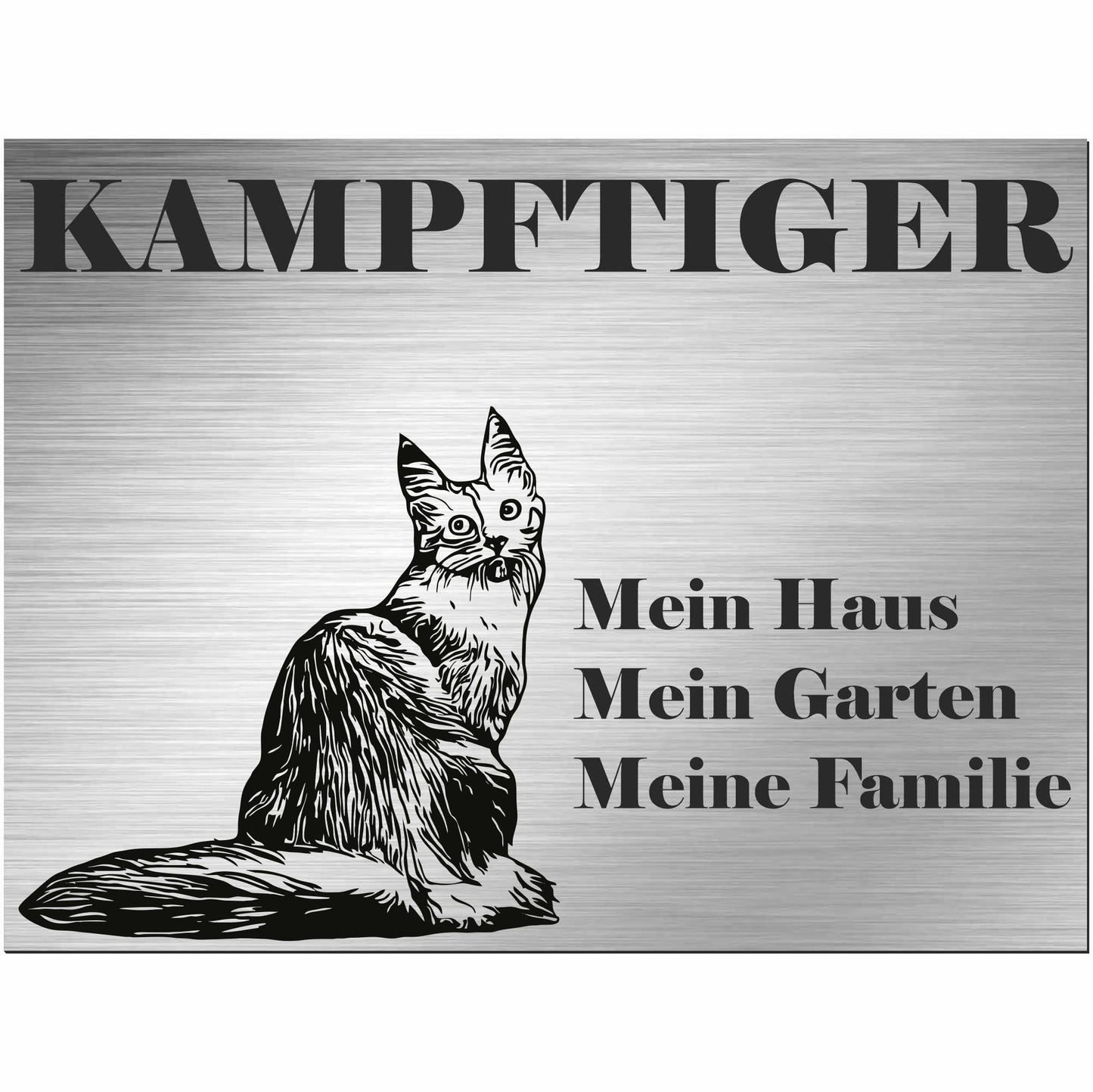 Türkische Angora Katze  - Schild bedruckt - Spruch - Deko Geschenkidee