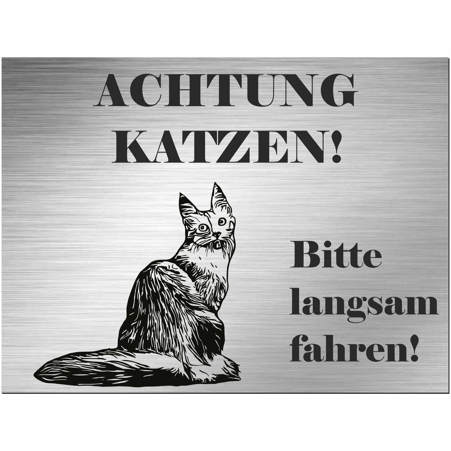 Türkische Angora Katze  - Schild bedruckt - Spruch - Deko Geschenkidee