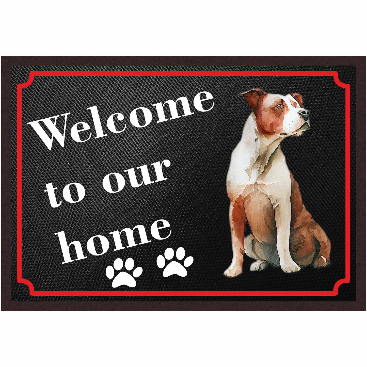 Fussmatte Hund - American Stafford - 50x35 cm mit lustigem Spruch