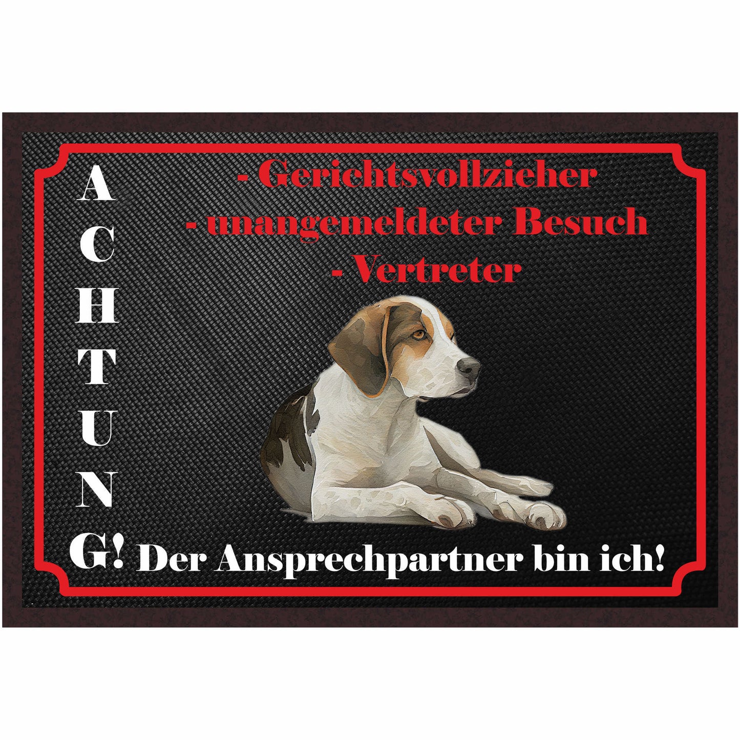 Fussmatte Hund - Beagle - 50x35 cm mit lustigem Spruch