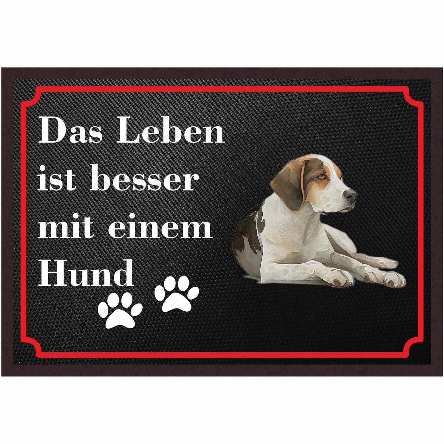 Fussmatte Hund - Beagle - 50x35 cm mit lustigem Spruch