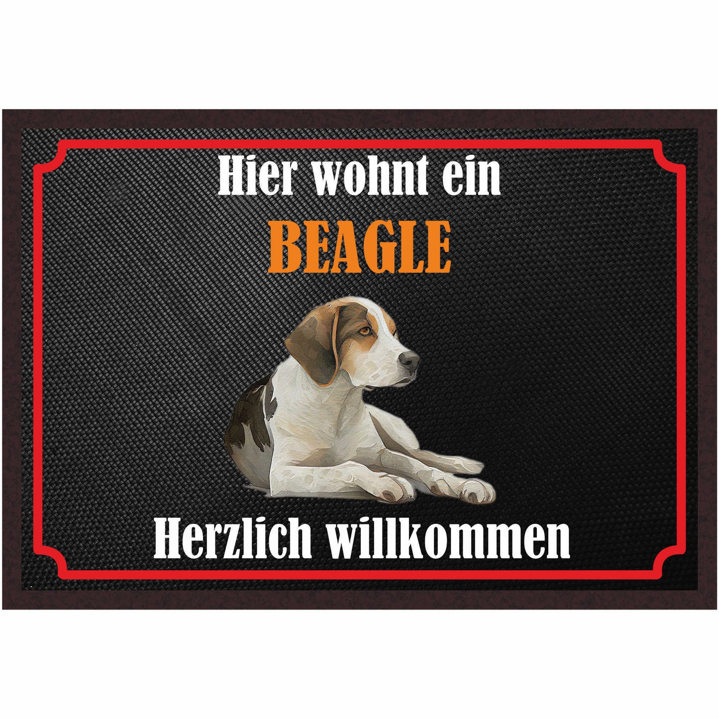 Fussmatte Hund - Beagle - 50x35 cm mit lustigem Spruch