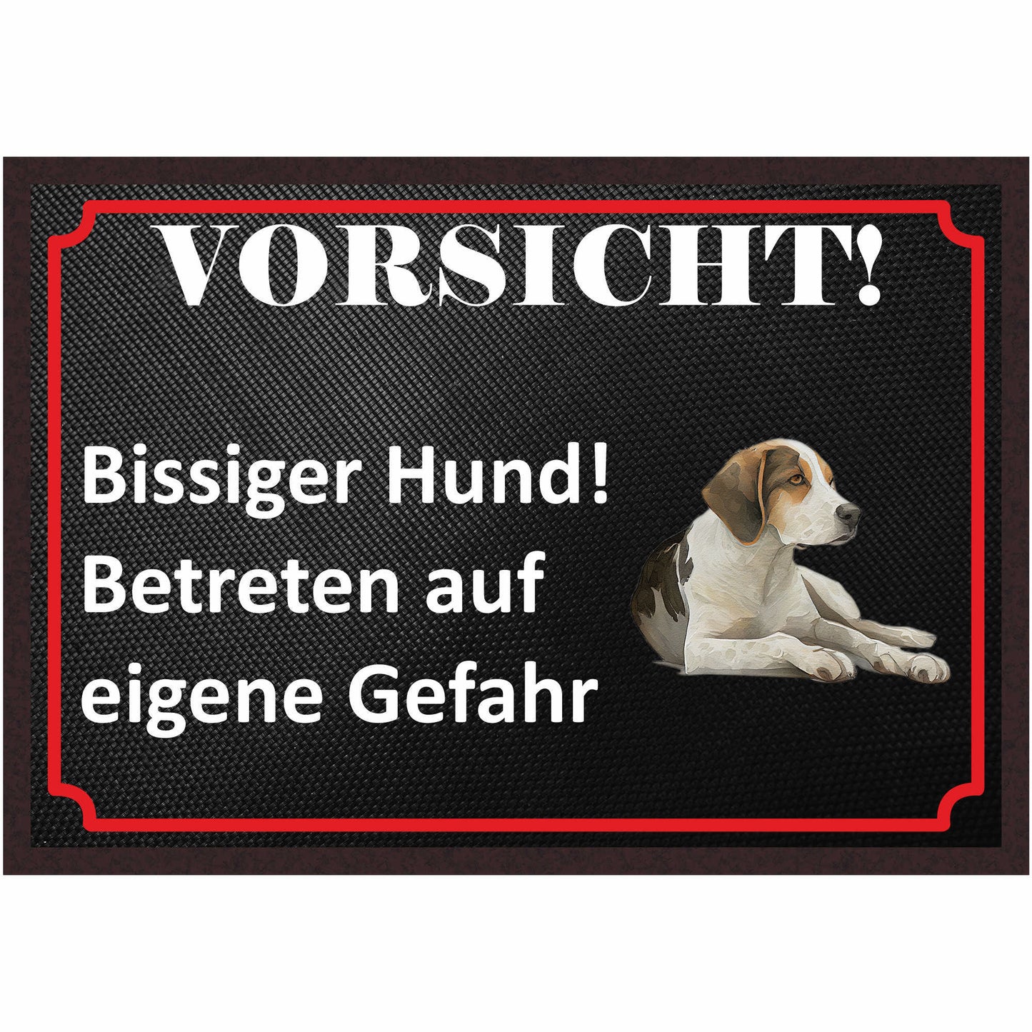 Fussmatte Hund - Beagle - 50x35 cm mit lustigem Spruch