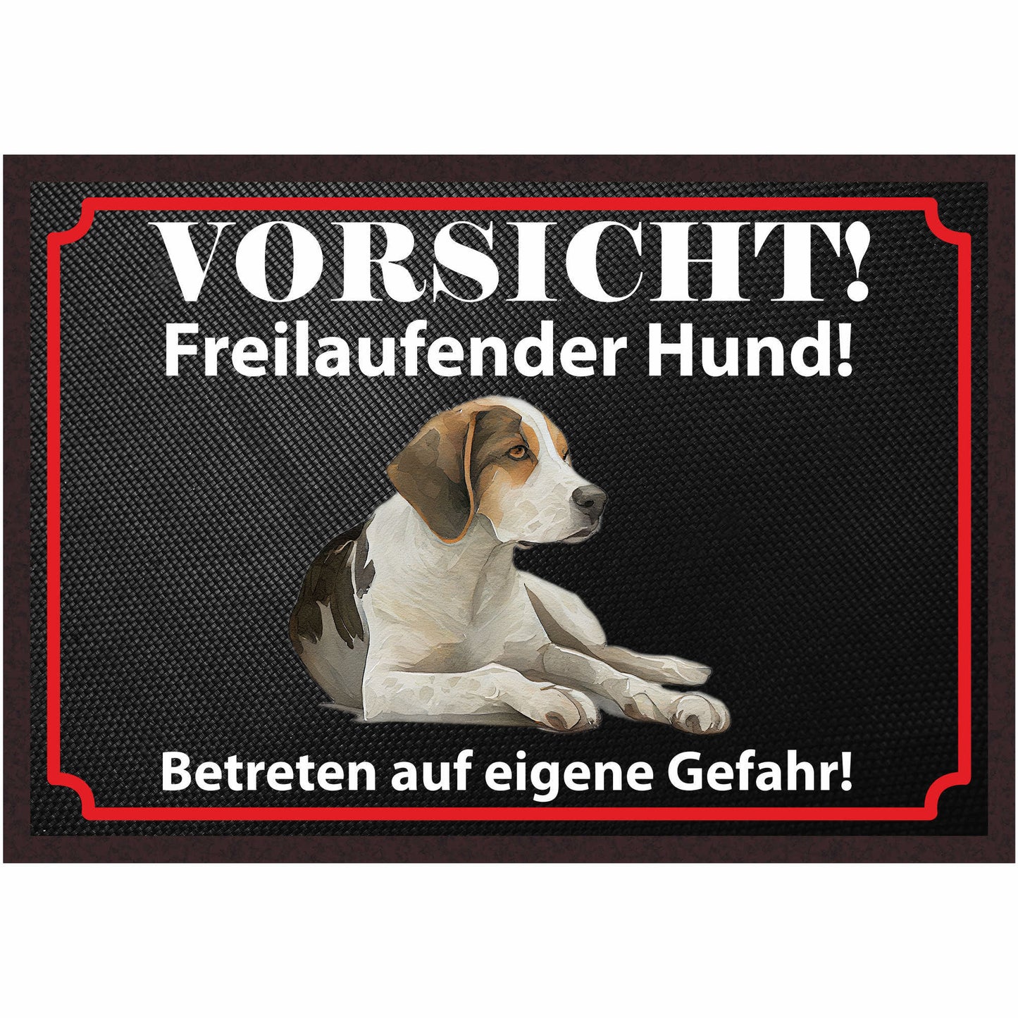 Fussmatte Hund - Beagle - 50x35 cm mit lustigem Spruch
