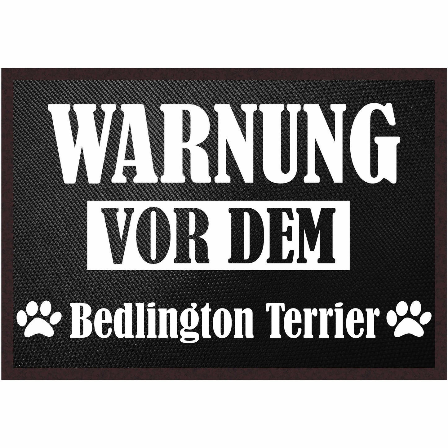 Fussmatte Hund - Bedlington Terrier - 50x35 cm mit lustigem Spruch