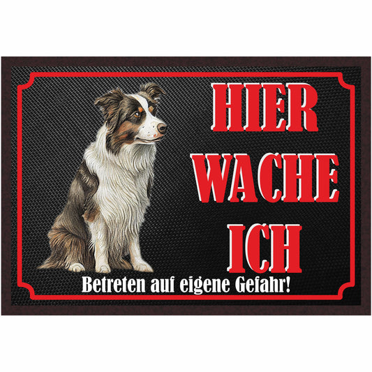 Fussmatte Hund - Border Collie - 50x35 cm mit lustigem Spruch