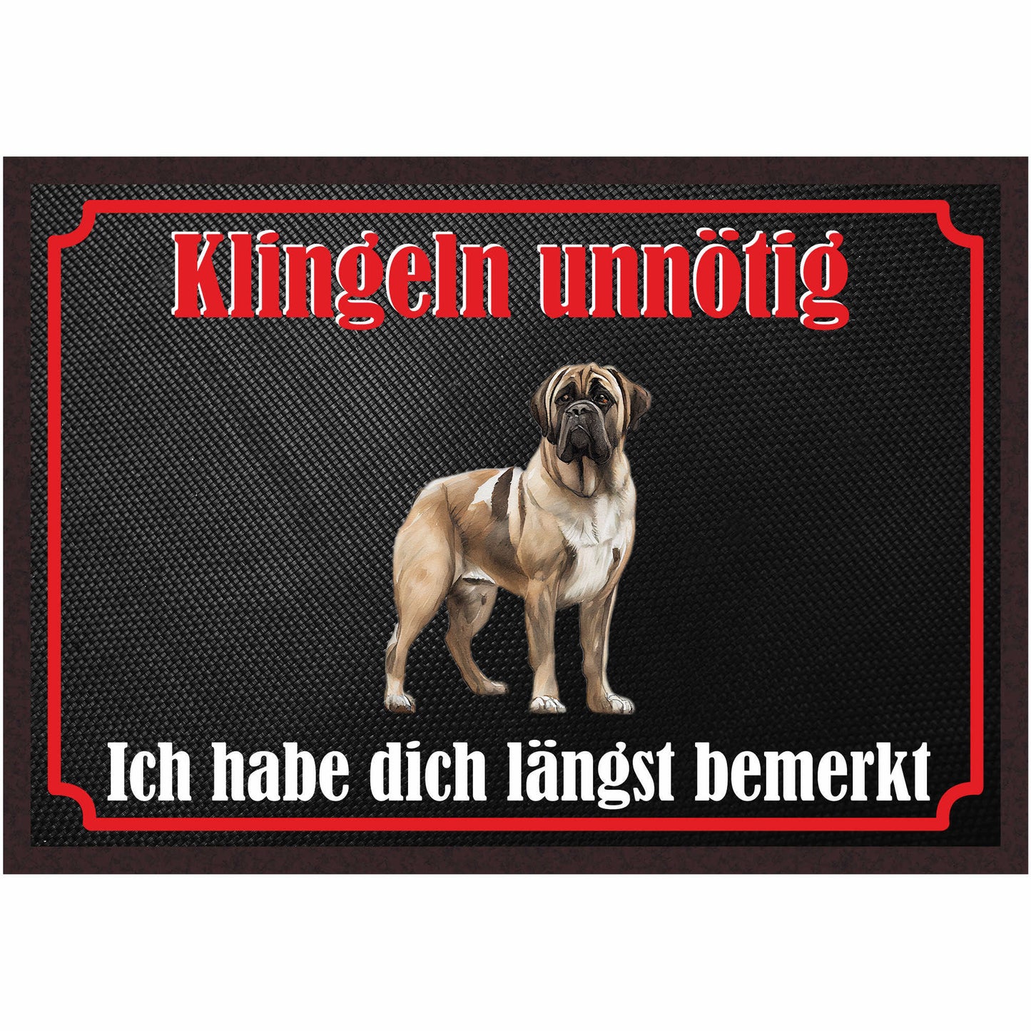 Fussmatte Hund - Bullmastiff - 50x35 cm mit lustigem Spruch