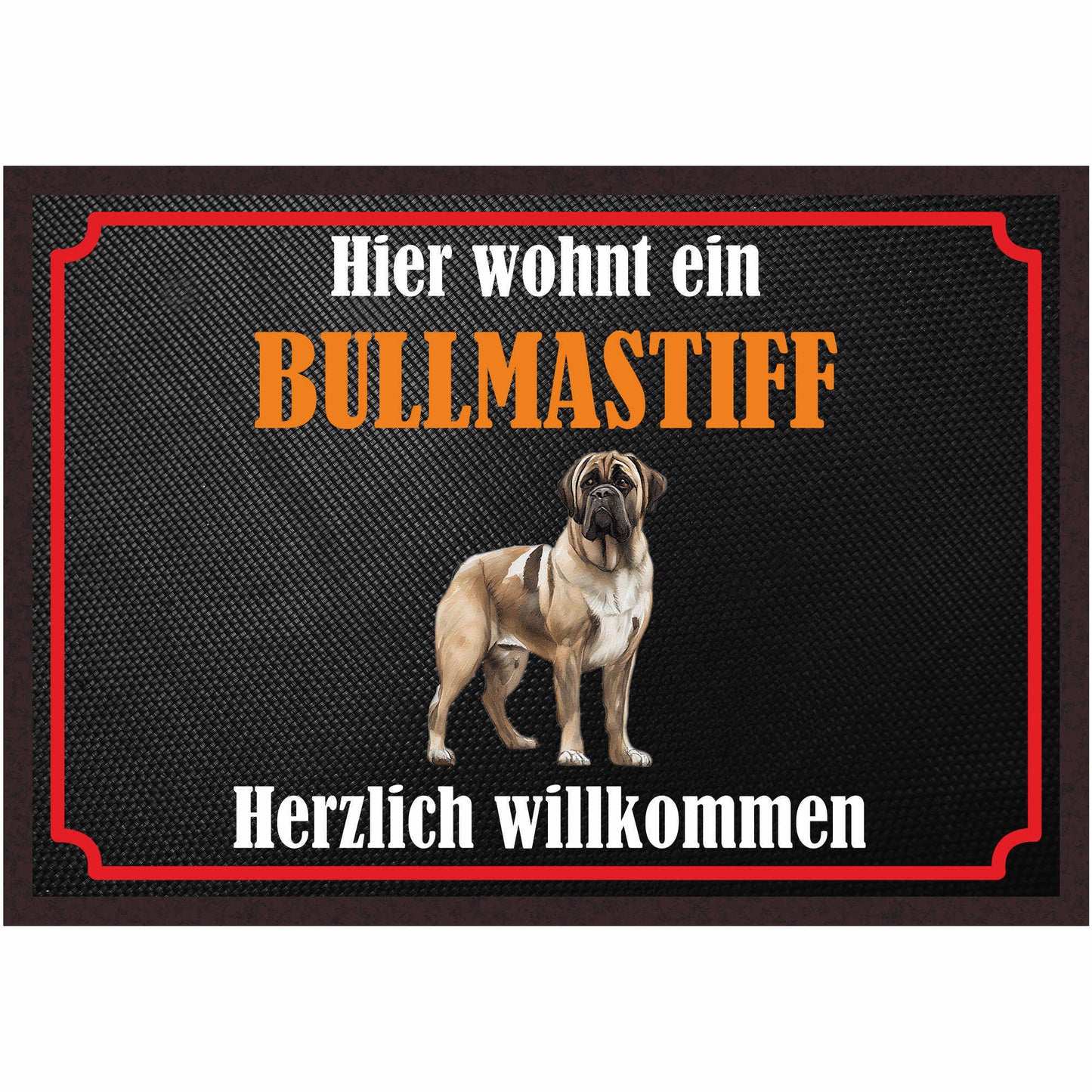 Fussmatte Hund - Bullmastiff - 50x35 cm mit lustigem Spruch
