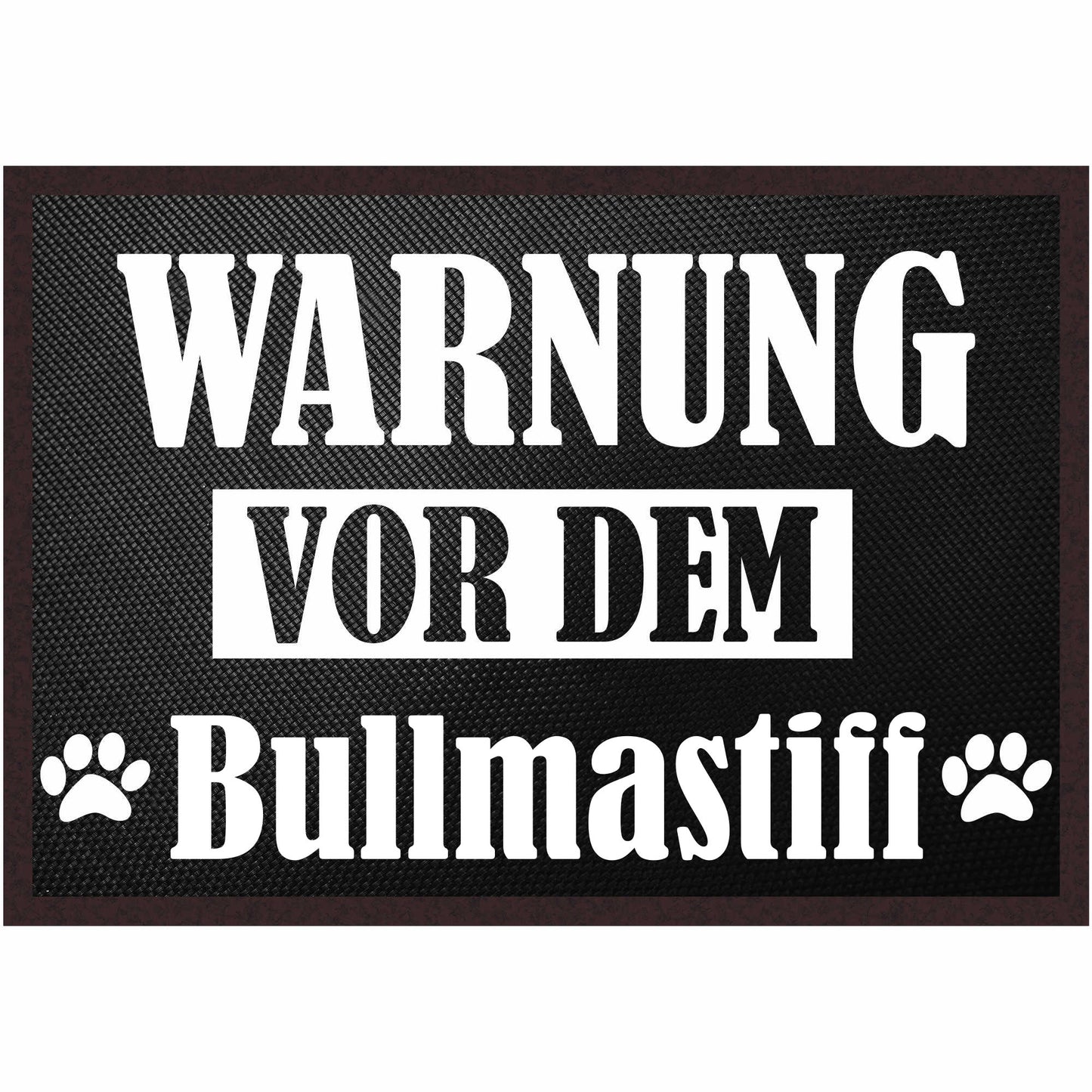 Fussmatte Hund - Bullmastiff - 50x35 cm mit lustigem Spruch