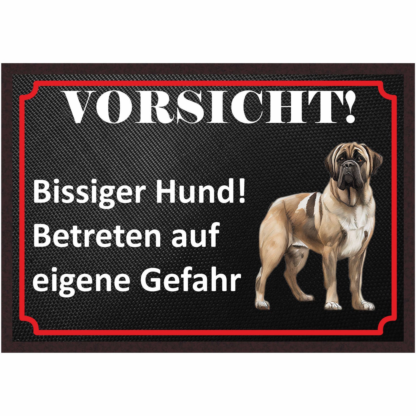 Fussmatte Hund - Bullmastiff - 50x35 cm mit lustigem Spruch