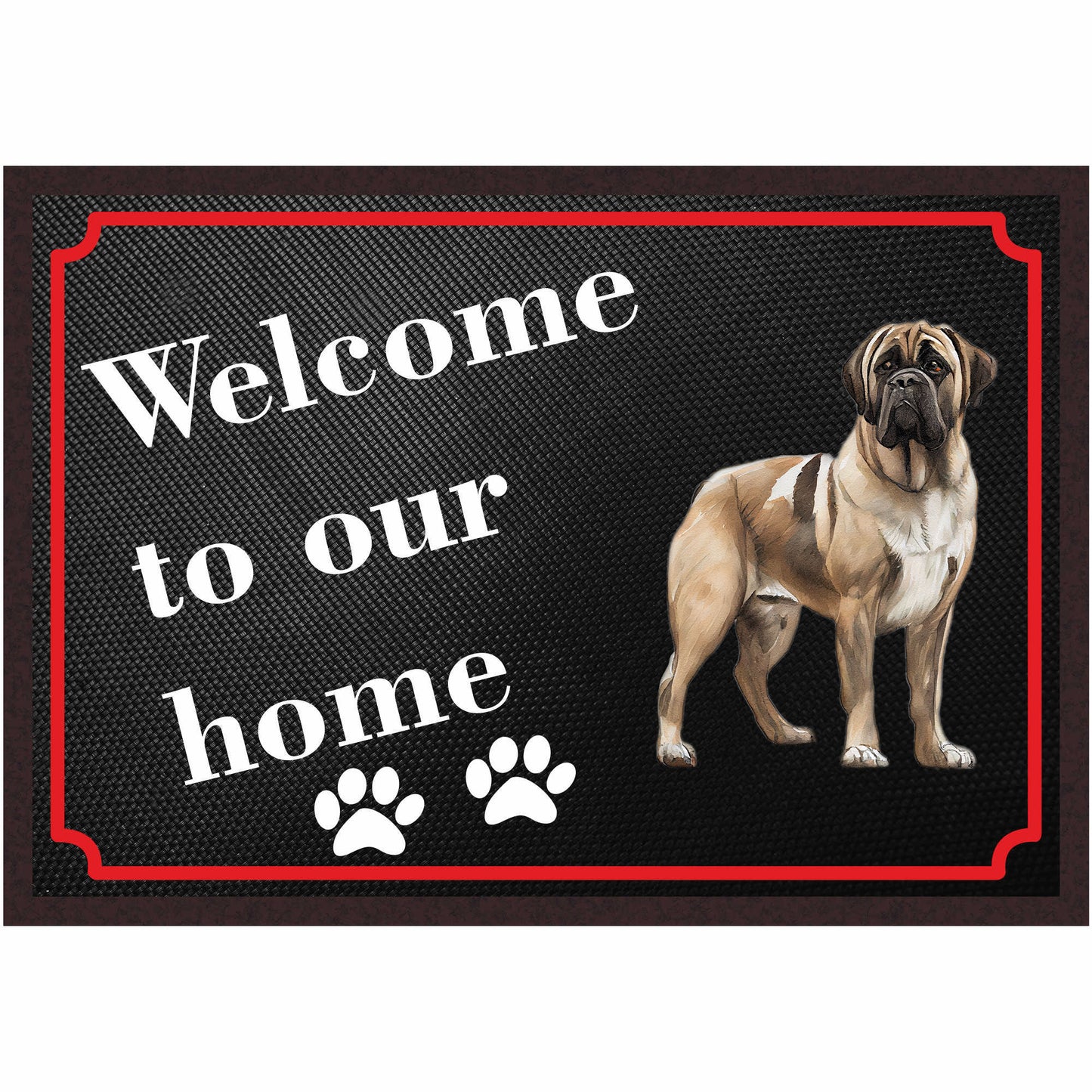 Fussmatte Hund - Bullmastiff - 50x35 cm mit lustigem Spruch
