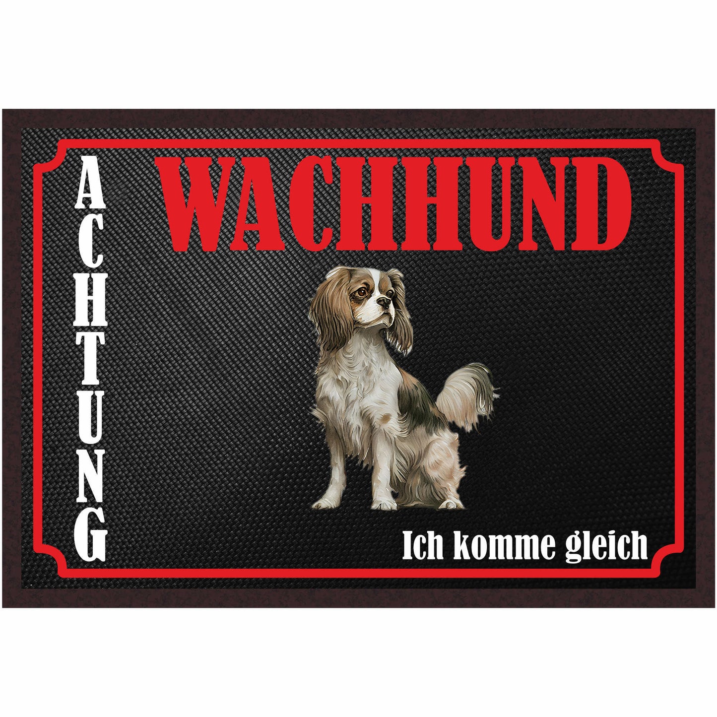 Fussmatte Hund - Cavalier King Charles Spaniel - 50x35 cm mit lustigem Spruch