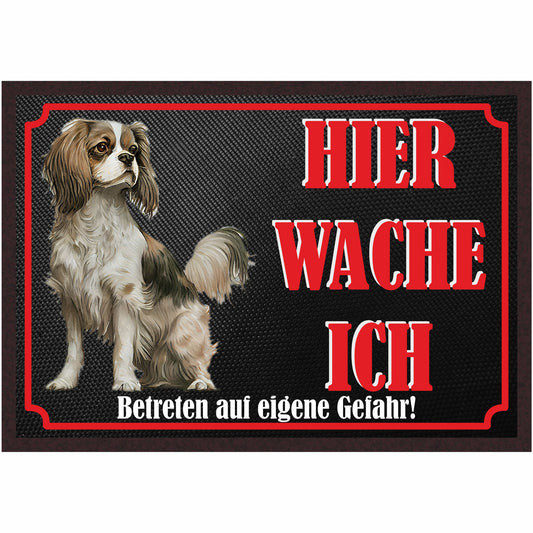 Fussmatte Hund - Cavalier King Charles Spaniel - 50x35 cm mit lustigem Spruch
