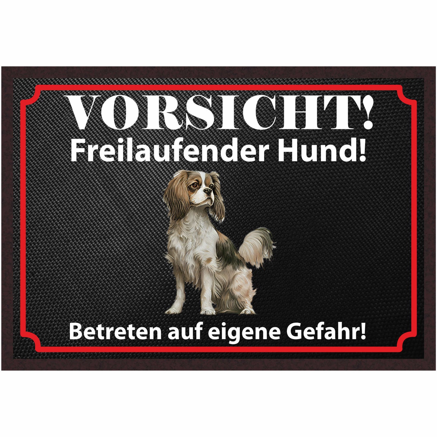 Fussmatte Hund - Cavalier King Charles Spaniel - 50x35 cm mit lustigem Spruch