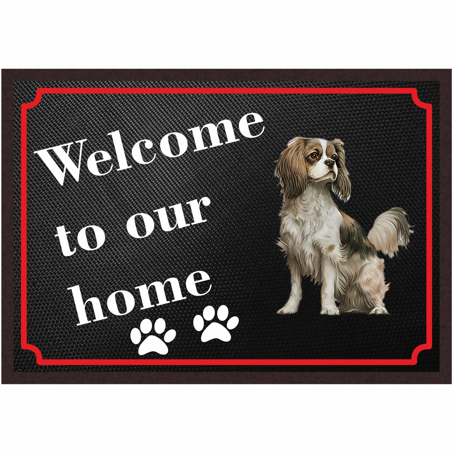 Fussmatte Hund - Cavalier King Charles Spaniel - 50x35 cm mit lustigem Spruch