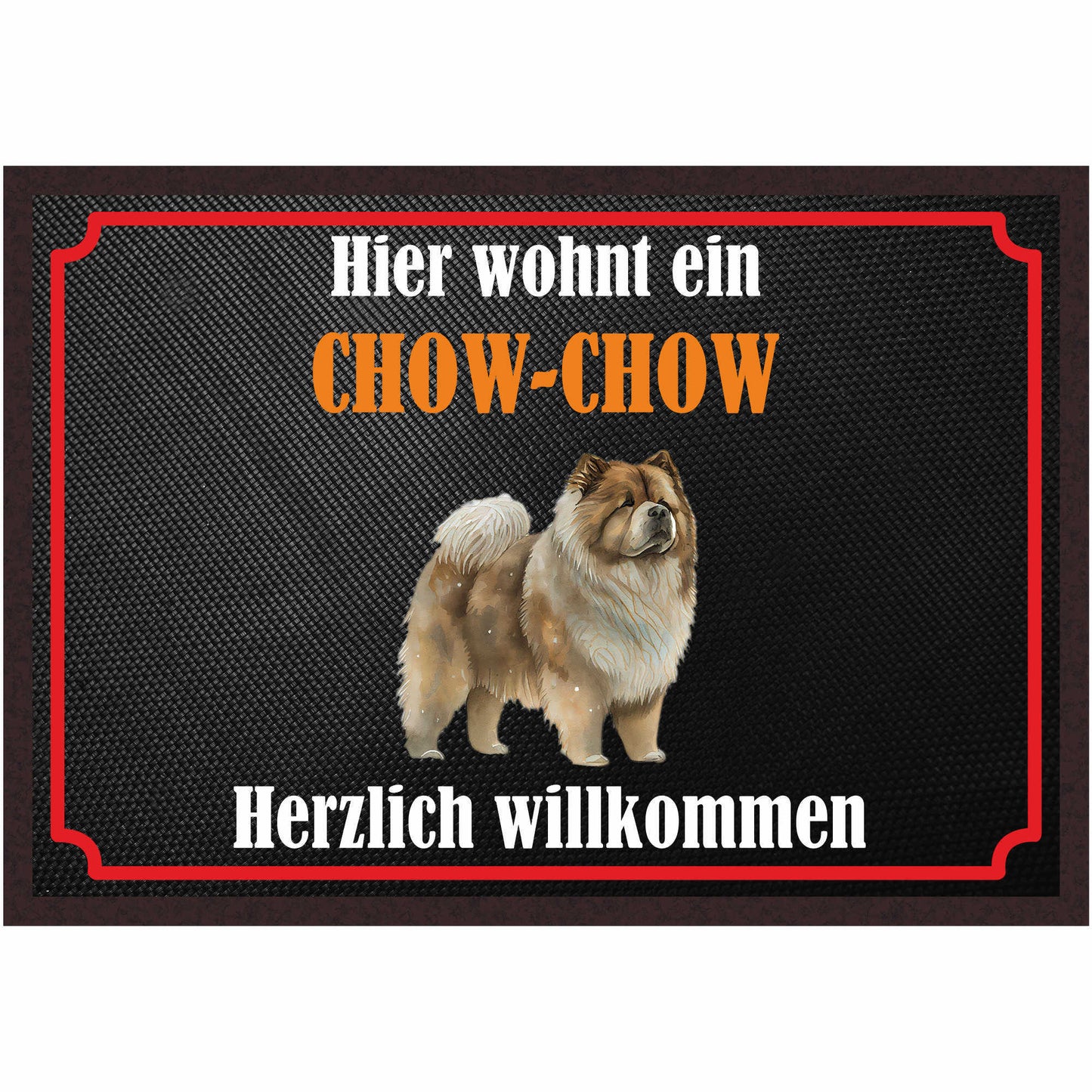 Fussmatte Hund - Chow-Chow - 50x35 cm mit lustigem Spruch