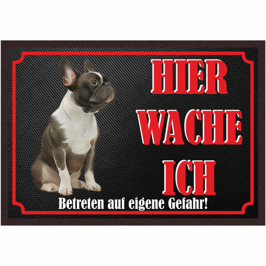 Fussmatte Hund - Französische Bulldogge - 50x35 cm mit lustigem Spruch