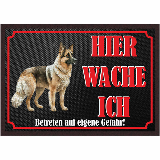 Fussmatte Hund - Deutscher Schäferhund - 50x35 cm mit lustigem Spruch