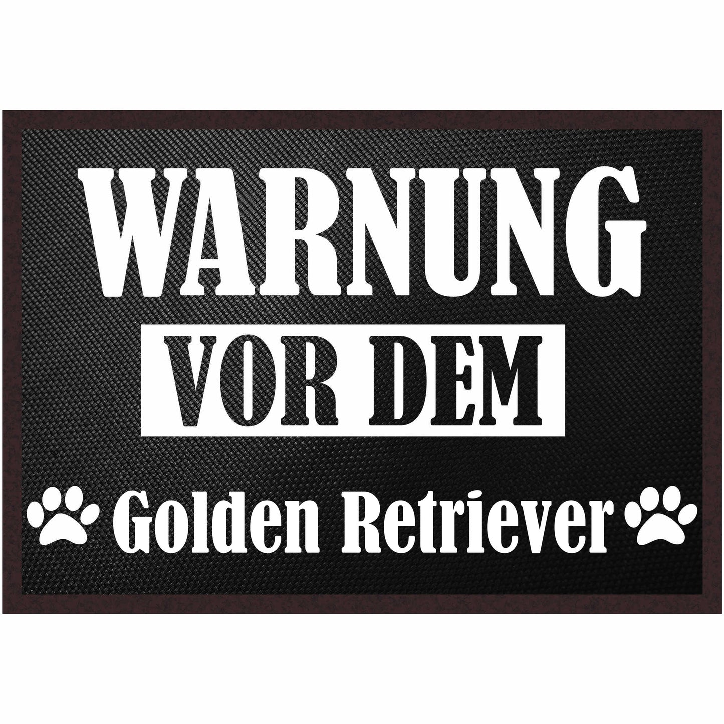 Fussmatte Hund - Golden Retriever - 50x35 cm mit lustigem Spruch