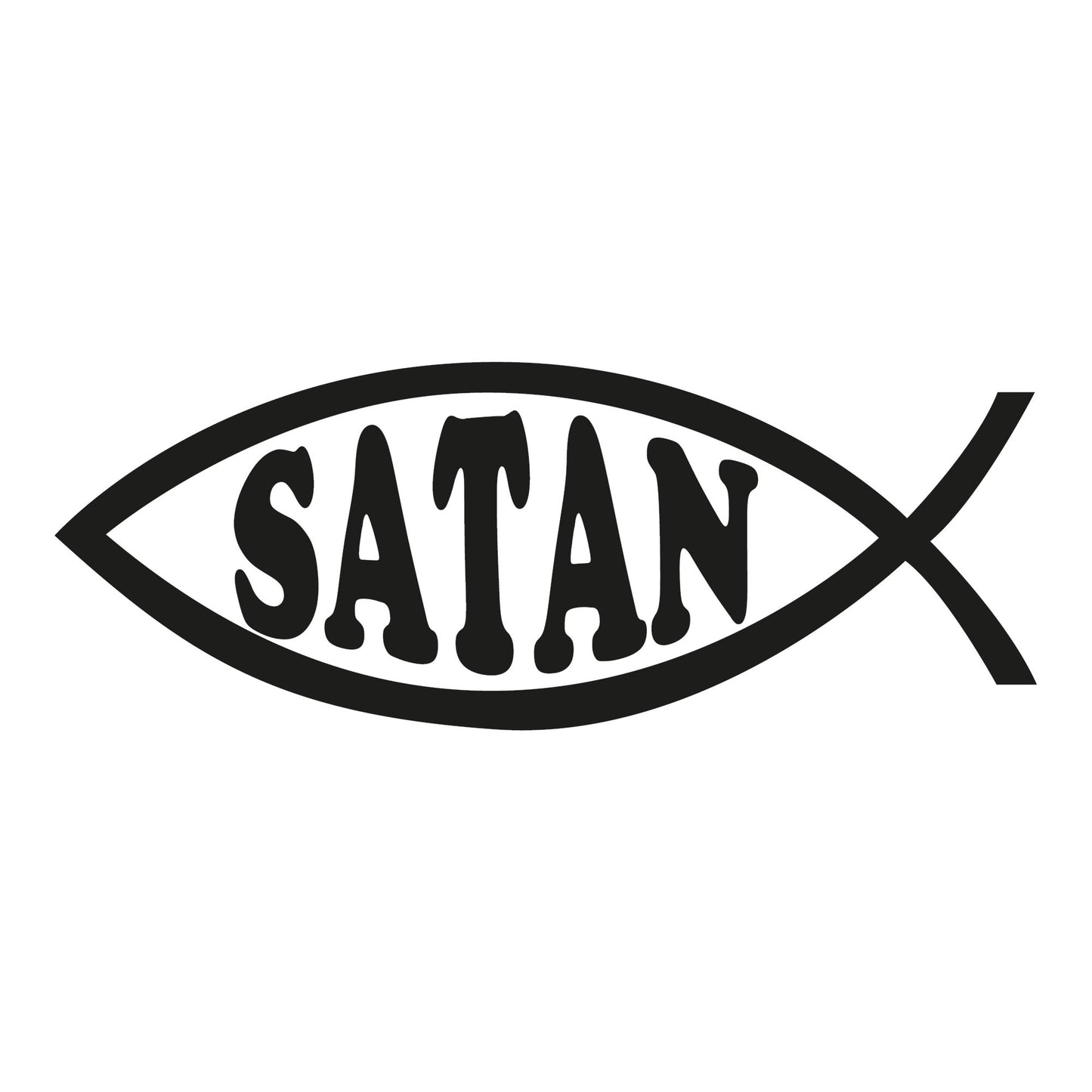 Autoaufkleber - Satan Fisch - 160x60 mm