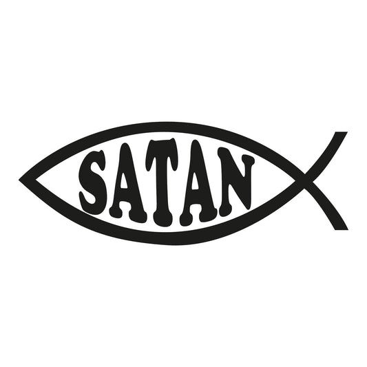 Autoaufkleber - Satan Fisch - 160x60 mm