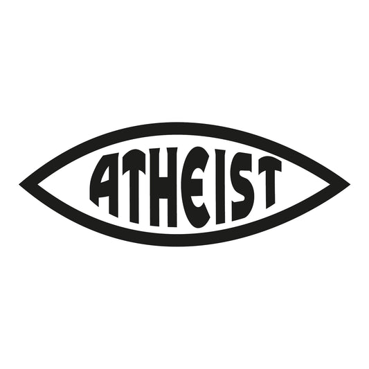Autoaufkleber - Atheist Fisch - 160x60 mm