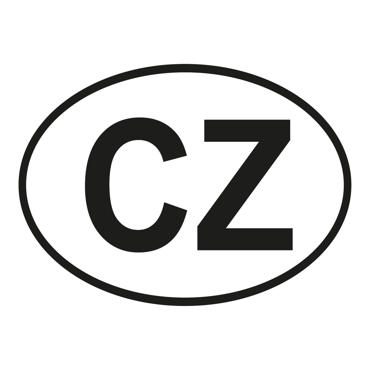 Autoaufkleber - Tschechien CZ - 110x80 mm