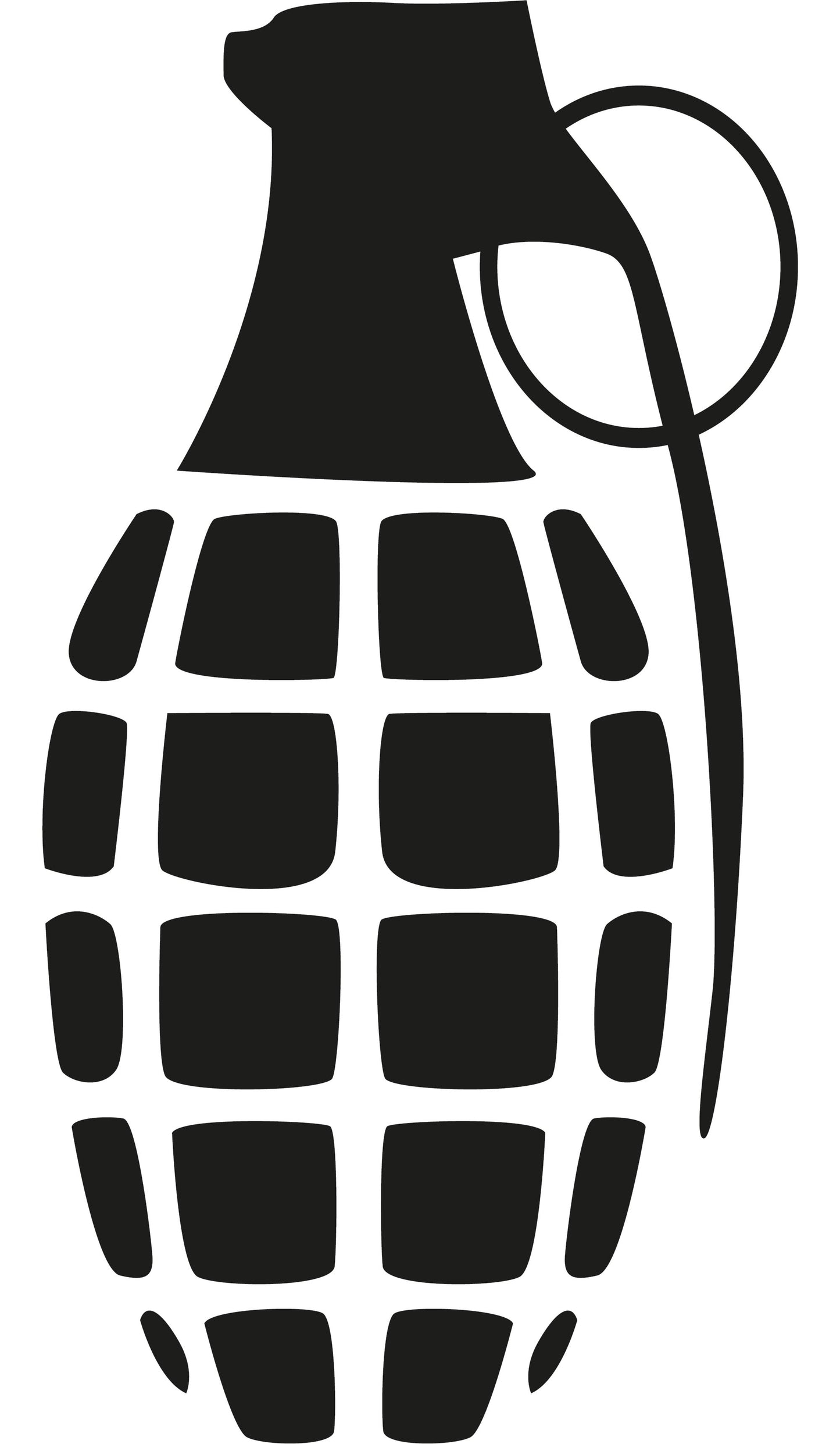 Autoaufkleber - Handgranate - 210x110 mm