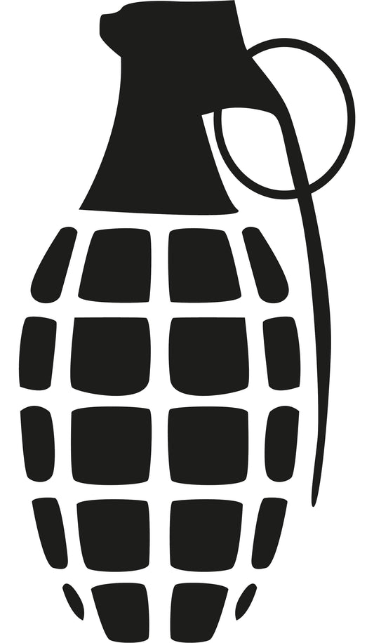 Autoaufkleber - Handgranate - 210x110 mm