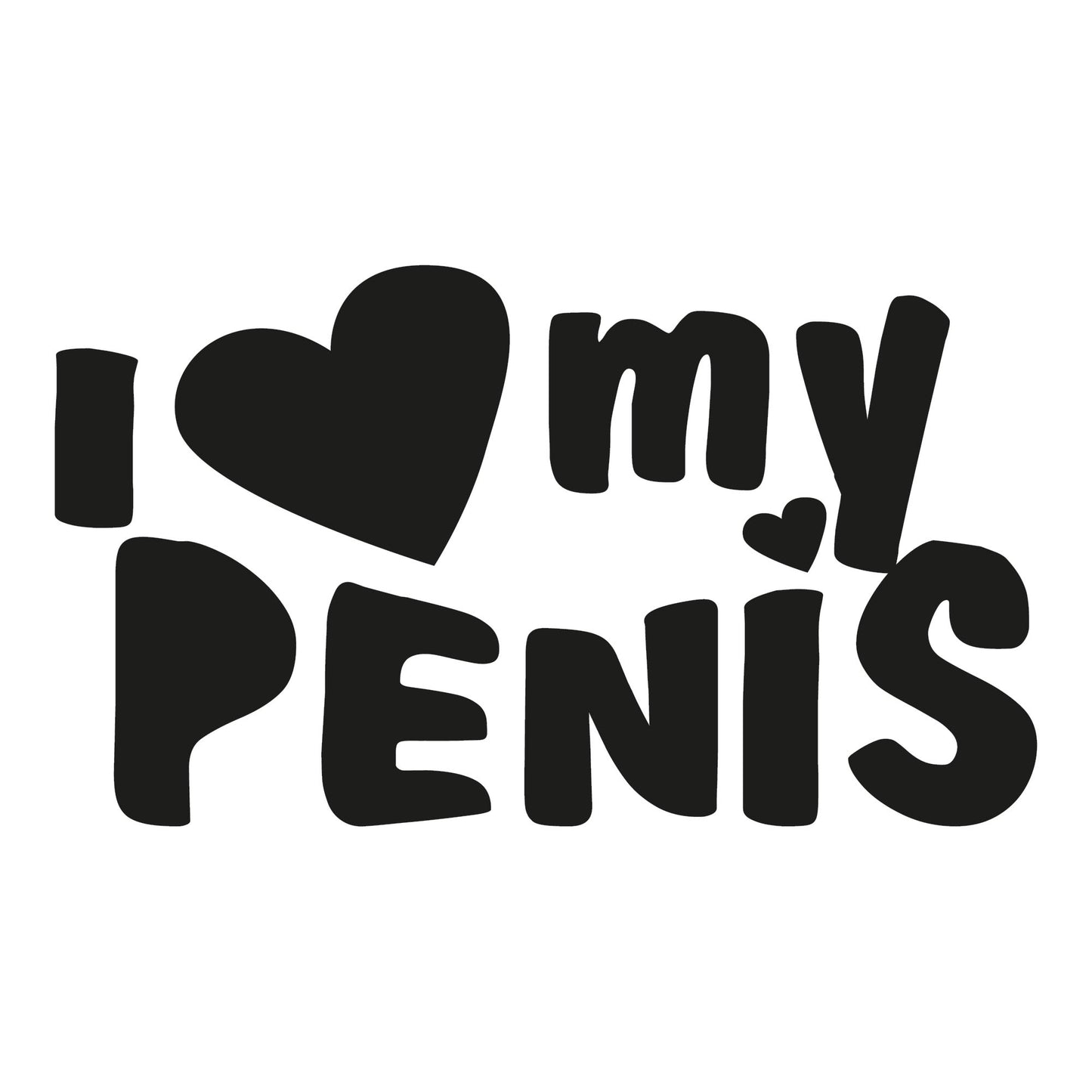 Autoaufkleber - I Love my Penis - 190x111 mm