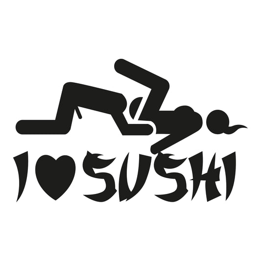 Autoaufkleber - I Love Sushi - 190x120 mm