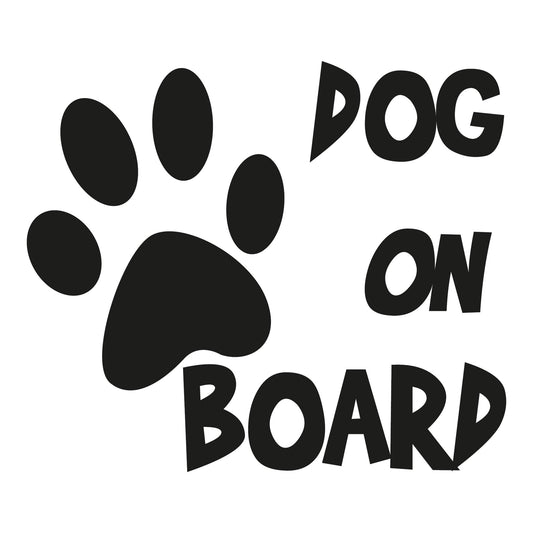Autoaufkleber - Dog on Board - 140x120 mm