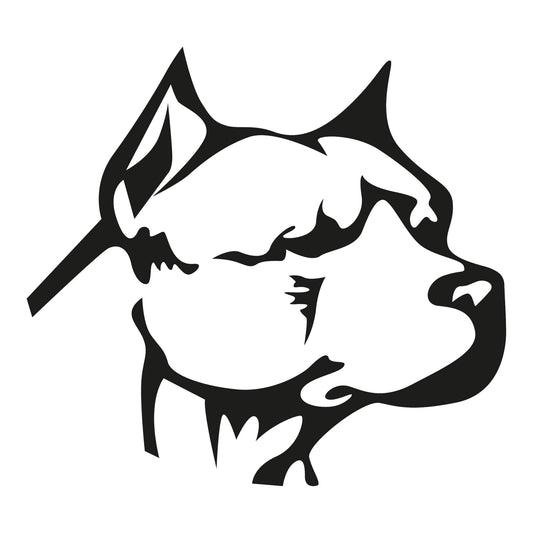 Autoaufkleber - Pitbull Kopf - 120x110 mm