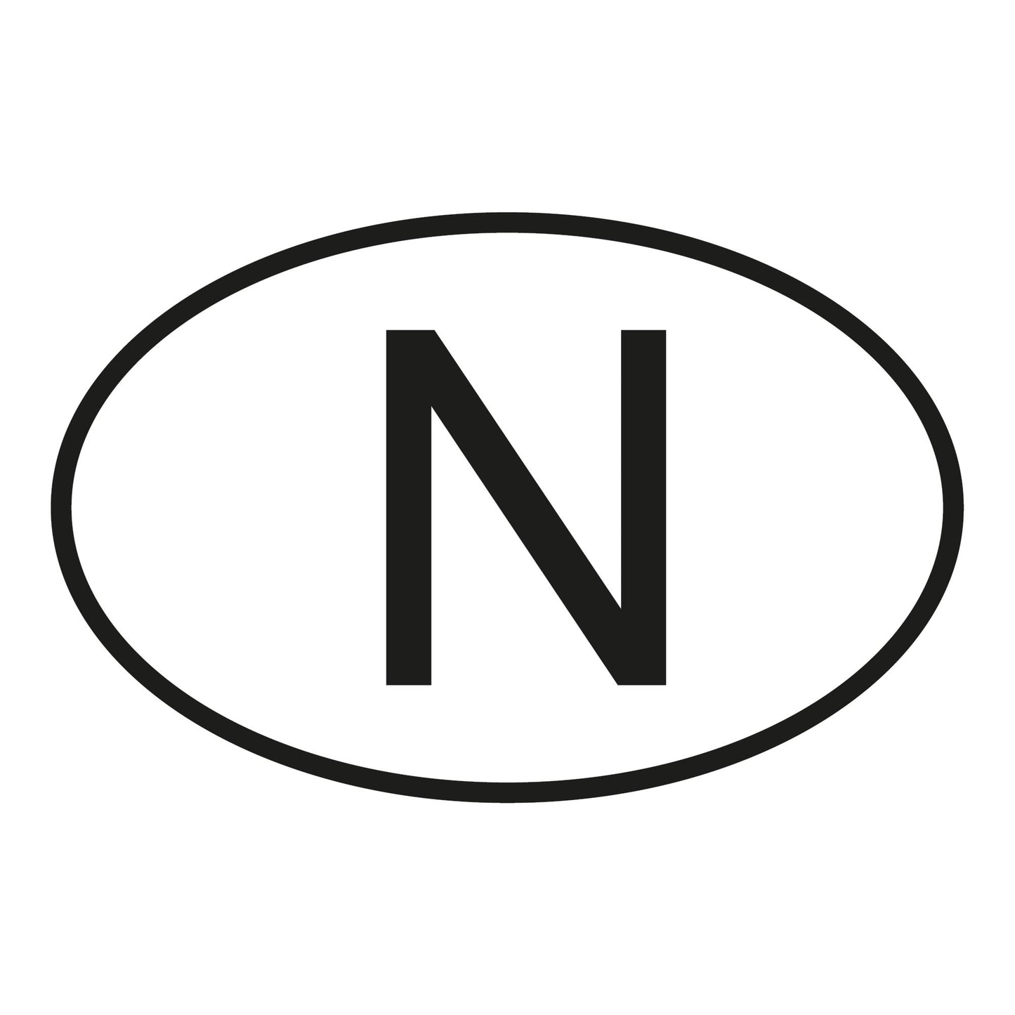 Autoaufkleber - Norwegen N - 160x110 mm