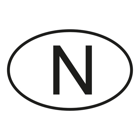 Autoaufkleber - Norwegen N - 160x110 mm