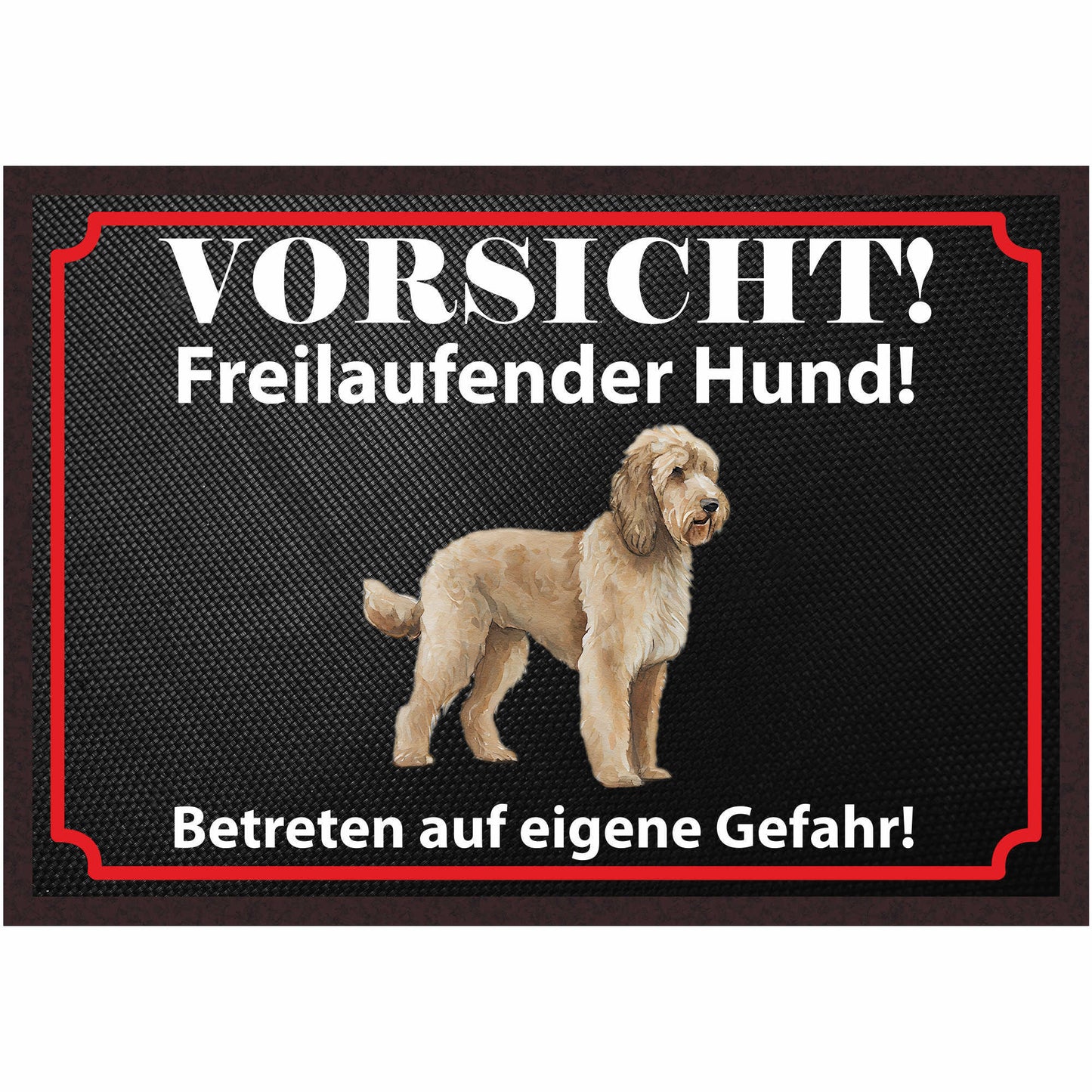 Fussmatte Hund - Goldendoodle - 50x35 cm mit lustigem Spruch