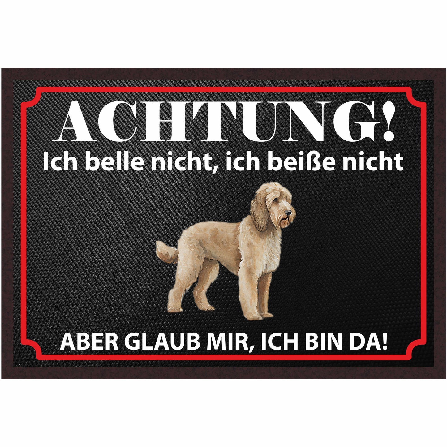 Fussmatte Hund - Goldendoodle - 50x35 cm mit lustigem Spruch