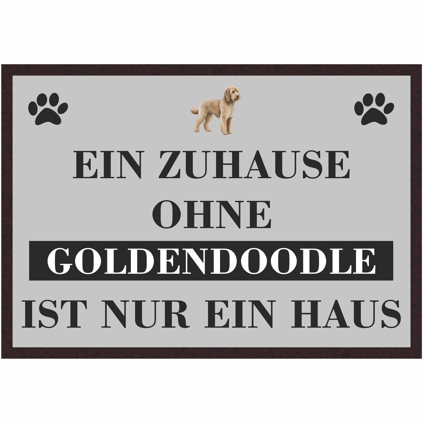 Fussmatte Hund - Goldendoodle - 50x35 cm mit lustigem Spruch