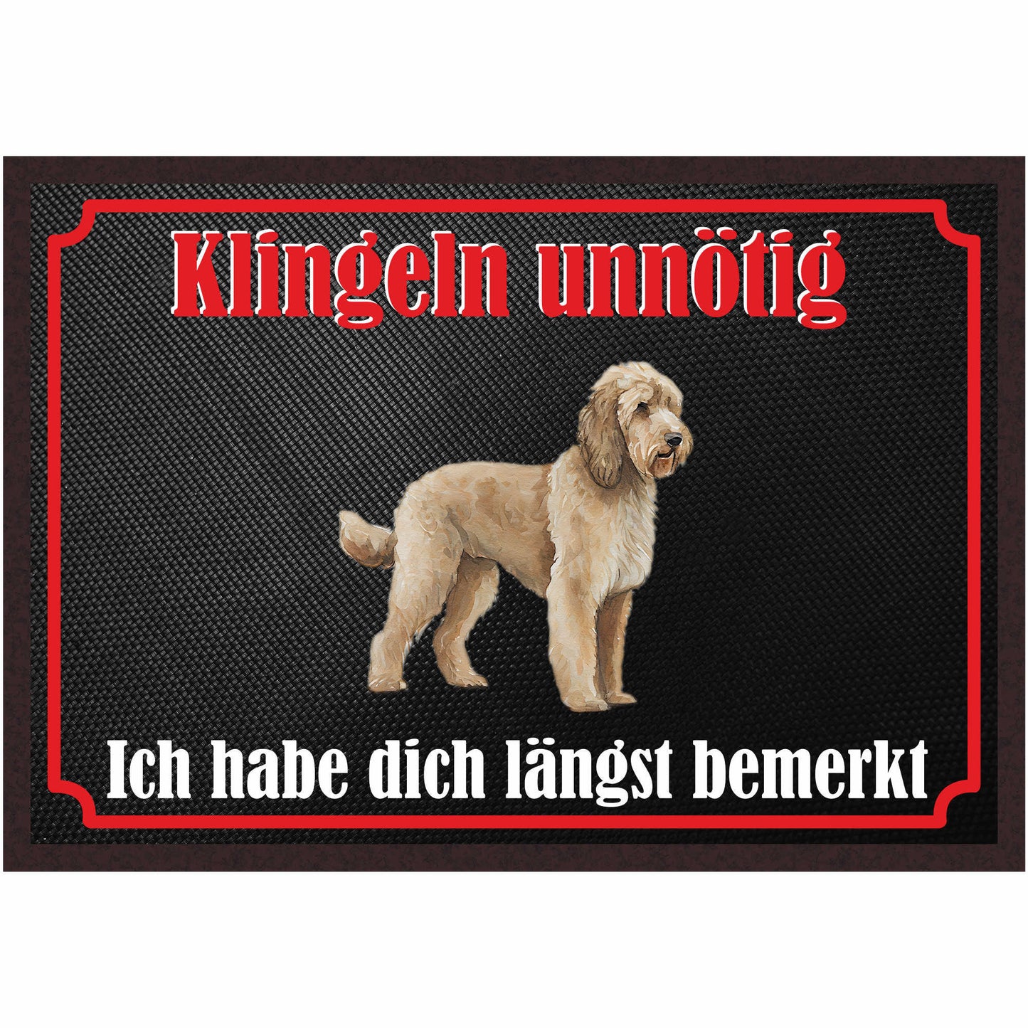 Fussmatte Hund - Goldendoodle - 50x35 cm mit lustigem Spruch