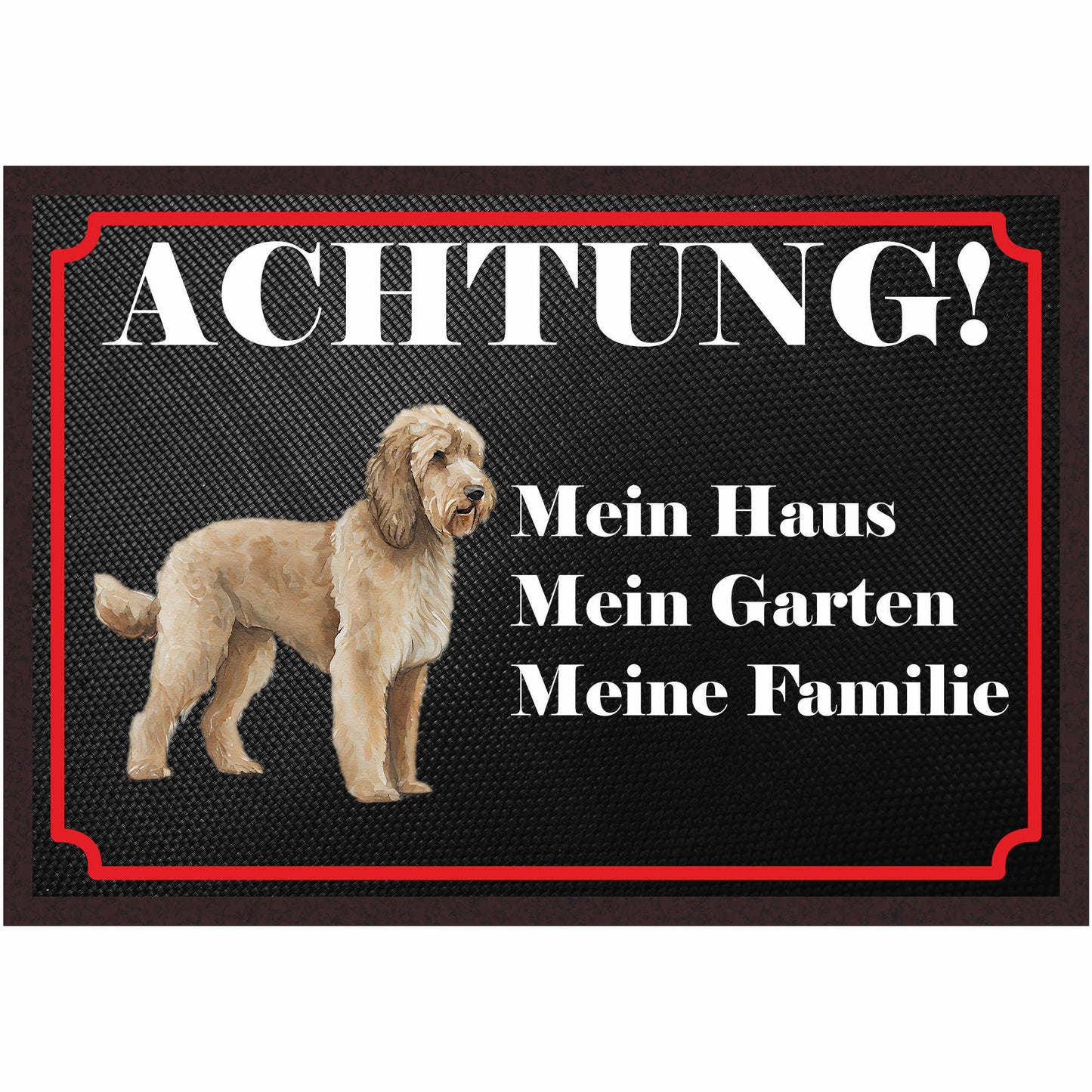 Fussmatte Hund - Goldendoodle - 50x35 cm mit lustigem Spruch