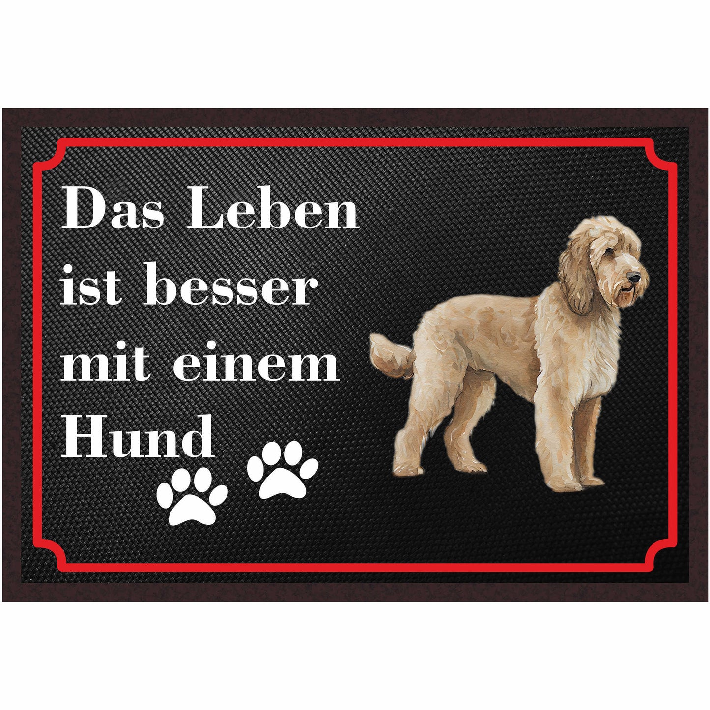 Fussmatte Hund - Goldendoodle - 50x35 cm mit lustigem Spruch