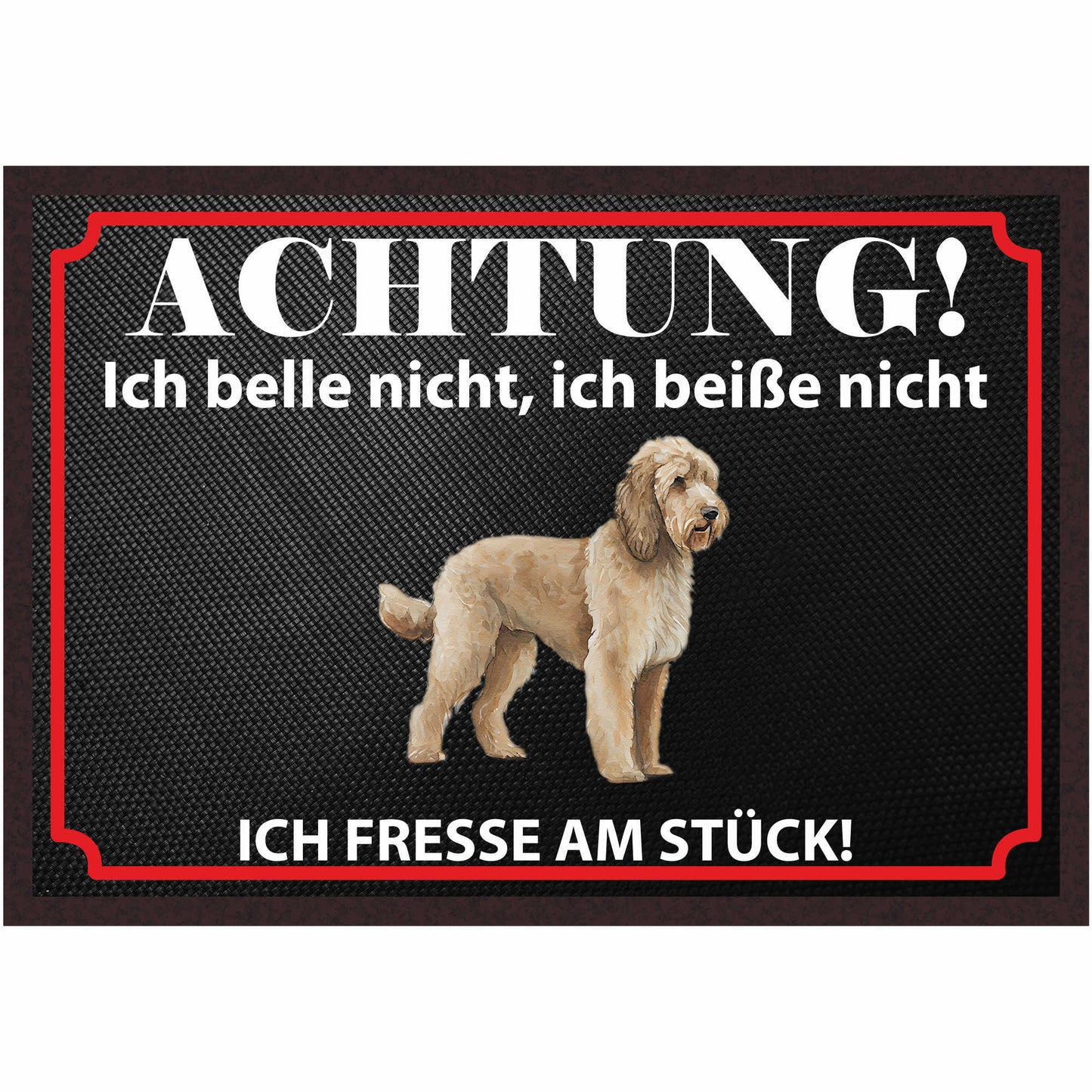 Fussmatte Hund - Goldendoodle - 50x35 cm mit lustigem Spruch