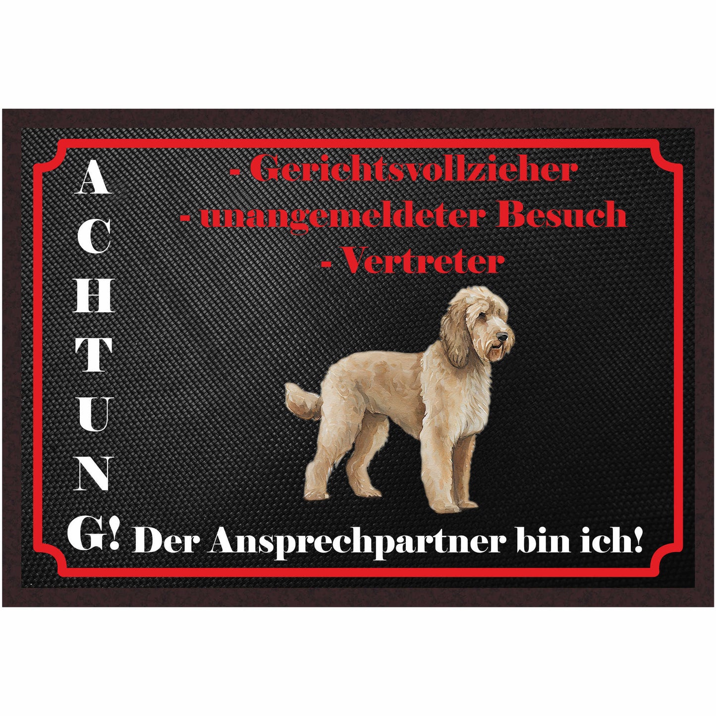 Fussmatte Hund - Goldendoodle - 50x35 cm mit lustigem Spruch