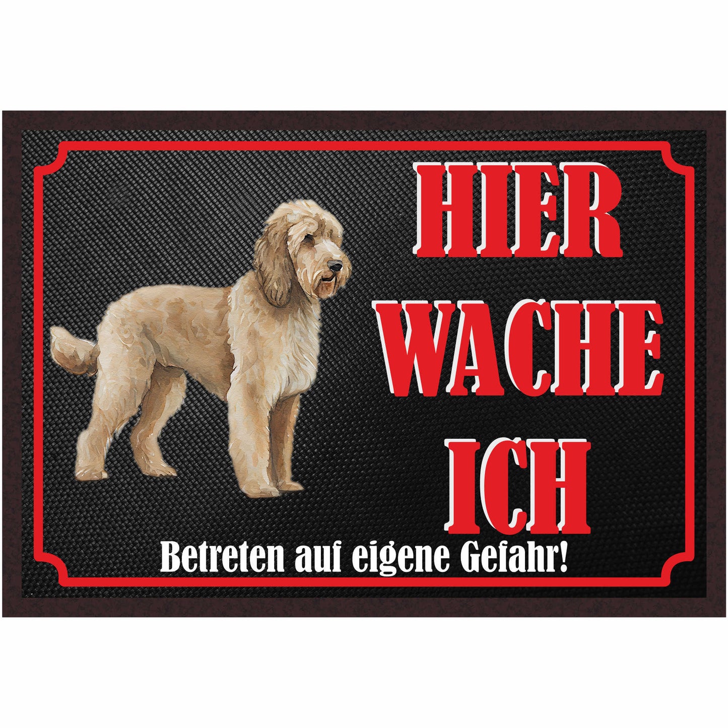 Fussmatte Hund - Goldendoodle - 50x35 cm mit lustigem Spruch