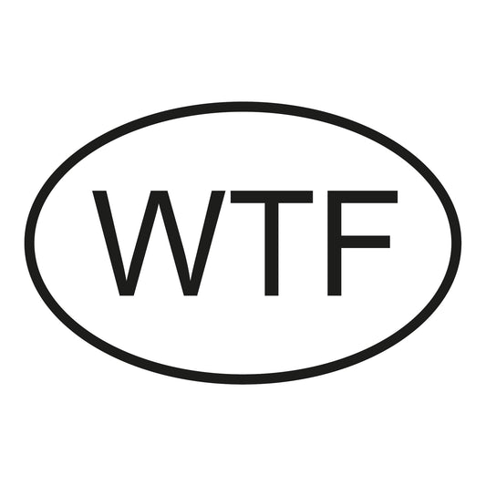 Autoaufkleber - WTF - 110x70 mm