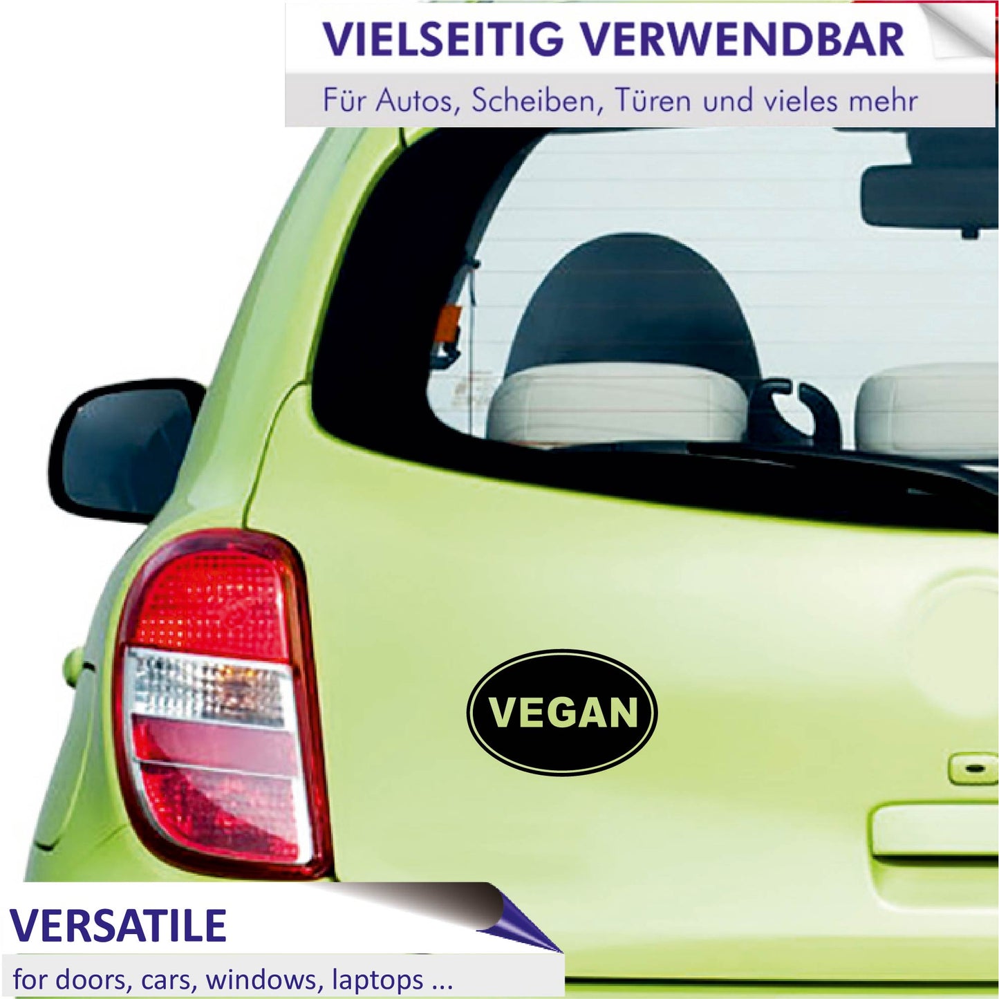 Autoaufkleber - Vegan - 180x120 mm